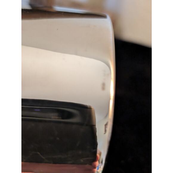 Chico's Extra Wide Heavy Hinged Clamper Style Silver Tone Bangle Bracelet - Picture 3 of 8